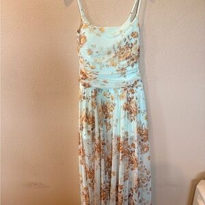 Abercrombie & Fitch Light Blue Floral Maxi Dress